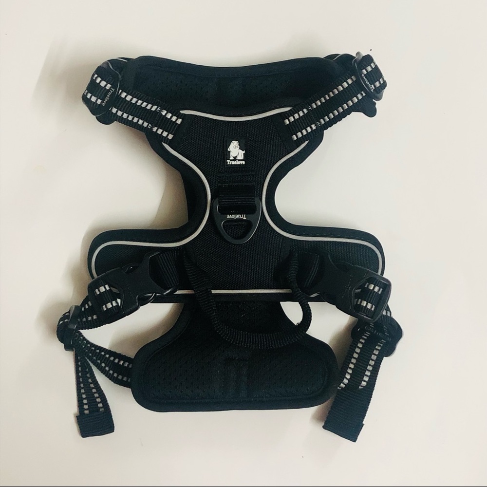 Truelove Adjustable No-Pull Reflective Dog Harness, Black, Small